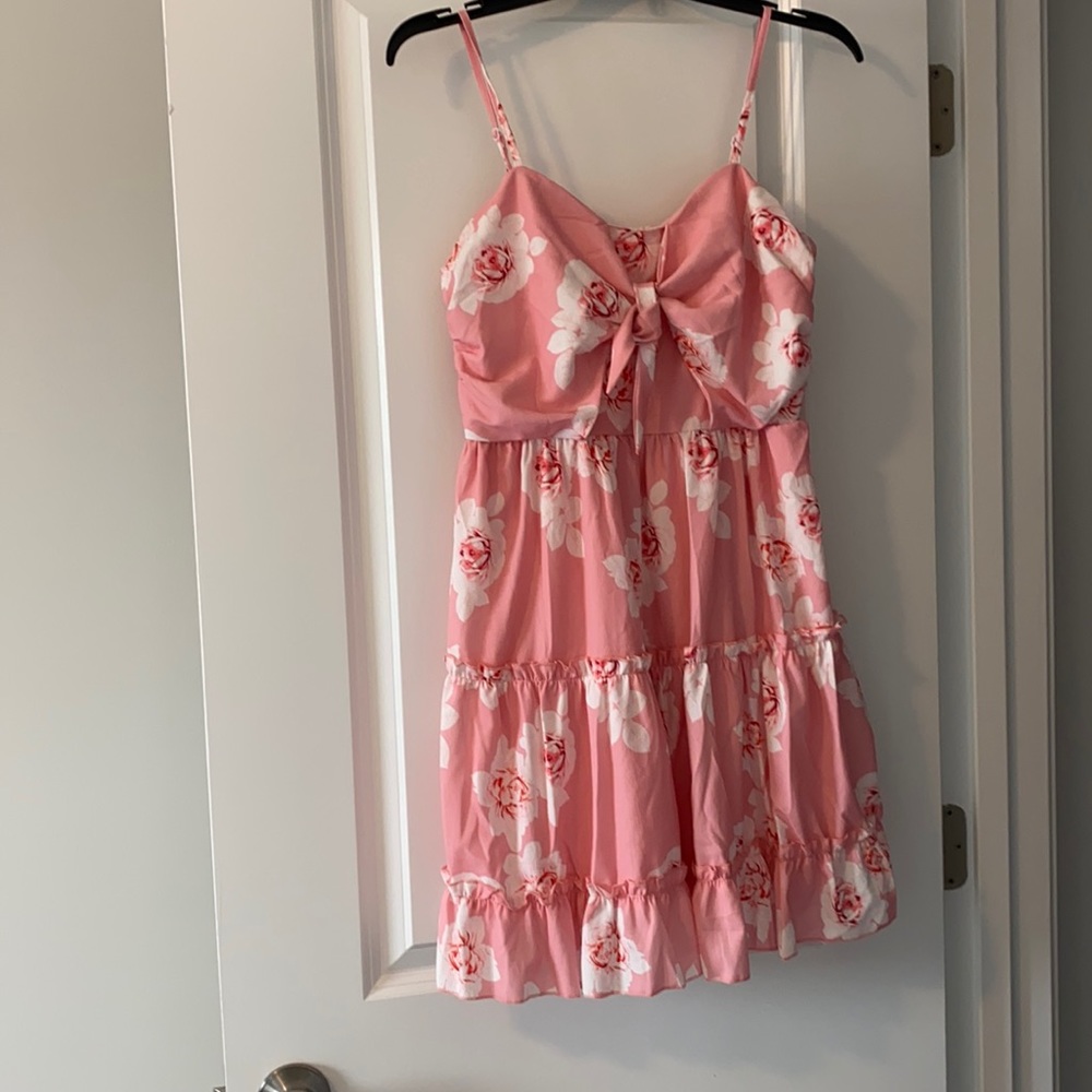 Pink floral dress
